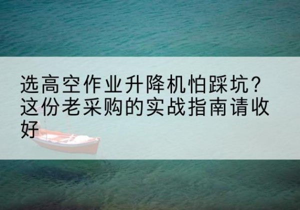 沙湾高空作业升降机厂家推荐-选高空作业升降机怕踩坑？这份老采购的实战指南请收好